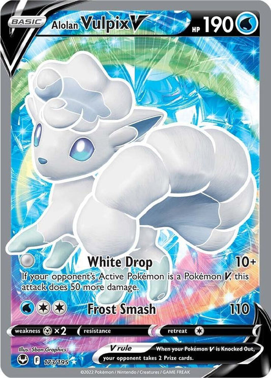 Alolan Vulpix V (Full Art) - SWSH12: Silver Tempest (SWSH12)