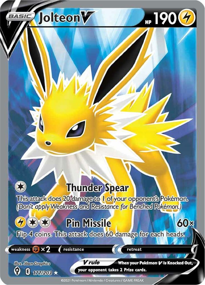 Jolteon V (Full Art) - SWSH07: Evolving Skies (SWSH07)