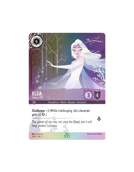 Elsa - Gloves Off (Alternate Art) - Disney100 Promos (D100)